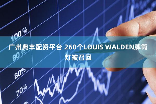 广州典丰配资平台 260个LOUIS WALDEN牌筒灯被召回
